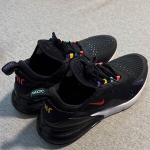 Nike Air Max Black Sneakers with Multicolor Details